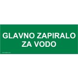 OPOZORILNI ZNAK WALTECO GLAVNO ZAPIRALO ZA VODO