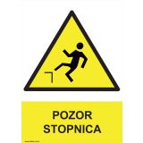 OPOZORILNI ZNAK WALTECO POZOR STOPNICA