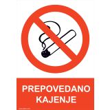 OPOZORILNI ZNAK WALTECO PREPOVEDANO KAJENJE - NALEPKA 297X210MM