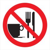 OPOZORILNI ZNAK WALTECO VSTOP S HRANO PREPOVEDAN