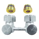 OPREMA ZA RADIATOR HERZ PRIKLJUČEK DVOJNI KOTNI ZA DVOCEVNI SISTEM