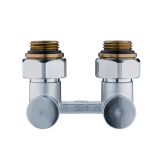 OPREMA ZA RADIATOR HERZ PRIKLJUČEK DVOJNI KOTNI ZA DVOCEVNI SISTEM