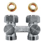 OPREMA ZA RADIATOR HERZ PRIKLJUČEK DVOJNI RAVNI ZA DVOCEVNI SISTEM G 3/4