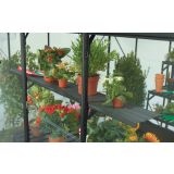 OPREMA ZA RASTLINJAK VITAVIA ALUMINJAST STENSKI REGAL 122X15CM. ČRNI