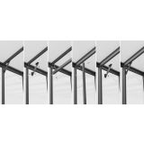 OPREMA ZA RASTLINJAK VITAVIA KOMPLET VITAVIA 7000, ČRN ZA OJAČITEV STREHE