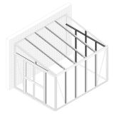 OPREMA ZA RASTLINJAK VITAVIA KOMPLET VITAVIA 8600, ČRN ZA OJAČITEV STREHE