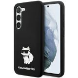 ORIGINALEN KARL LAGERFELD OVITEK GALAXY S24 PLUS 5G - IML NFT CHOUPETTE BODY - ČRN SILIKONSKA ZAŠČITA - KLHCS24MSNCHBCK
