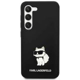 ORIGINALEN KARL LAGERFELD OVITEK GALAXY S24 PLUS 5G - IML NFT CHOUPETTE BODY - ČRN SILIKONSKA ZAŠČITA - KLHCS24MSNCHBCK