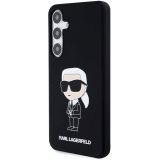 ORIGINALEN KARL LAGERFELD OVITEK  GALAXY S24 PLUS 5G - IML NFT KARLS FULL BODY - ČRN SILIKONSKA ZAŠČITA - KLHCS24MSNIKBCK