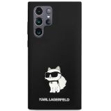 ORIGINALEN KARL LAGERFELD OVITEK  GALAXY S24 ULTRA 5G - IML NFT CHOUPETTE BODY - ČRN SILIKONSKA ZAŠČITA - KLHCS24LSNCHBCK