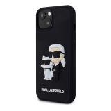 ORIGINALEN KARL LAGERFELD OVITEK IPHONE 15 PLUS 6.7 - FULL BODIES 3D -  ČRNA TRDA ZAŠČITA - KLHCP15M3DRKCNK