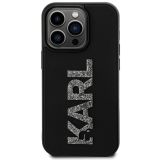 ORIGINALEN KARL LAGERFELD OVITEK IPHONE 15 PRO - LOGO 3D - ČRNA ZAŠČITA - KLHCP15L3DMBKCK