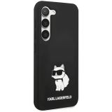 ORIGINALEN KARL LAGERFELD OVITEK SAMSUNG GALAXY S24 5G - IML NFT CHOUPETTE BODY - ČRN SILIKONSKA ZAŠČITA - KLHCS24SSNCHBCK