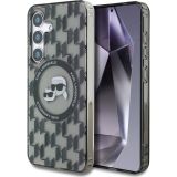 ORIGINALEN KARL LAGERFELD OVITEK SAMSUNG GALAXY S25 5G - MONOGRAM HEADS - ČRNA ZAŠČITA - KLHMS25SHMCKMHK