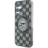 ORIGINALEN KARL LAGERFELD OVITEK SAMSUNG GALAXY S25 5G - MONOGRAM HEADS - ČRNA ZAŠČITA - KLHMS25SHMCKMHK