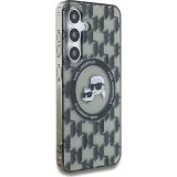 ORIGINALEN KARL LAGERFELD OVITEK SAMSUNG GALAXY S25 5G - MONOGRAM HEADS - ČRNA ZAŠČITA - KLHMS25SHMCKMHK
