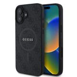 ORIGINALNI GUESS OVITEK GUHMP16SG4GFRK ZA IPHONE 16 - MAGSAFE - PU LEATHER  - ČRN