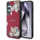 ORIGINALNI GUESS OVITEK ZA SAMSUNG GALAXY S25 5G - MAGSAFE - PRINTED FLOWER - PINK - GUHMS25SPGNMPLMF