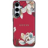 ORIGINALNI GUESS OVITEK ZA SAMSUNG GALAXY S25 5G - MAGSAFE - PRINTED FLOWER - PINK - GUHMS25SPGNMPLMF