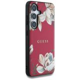 ORIGINALNI GUESS OVITEK ZA SAMSUNG GALAXY S25 5G - MAGSAFE - PRINTED FLOWER - PINK - GUHMS25SPGNMPLMF
