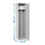 GARDEROBNA OMARA SIMONRACK 180X40X50 CM 1P/25KG SIVA RAL 7035