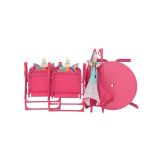 OTROŠKI KAMP STOL DECORIS OTROŠKI SET UNICORN MIZA, 2 STOLA, SENČNIK