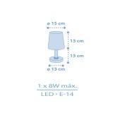 OTROŠKO SVETILO DALBER NAMIZNO ZVEZDICE MODRA