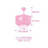 OTROŠKO SVETILO DALBER VISEČE MOONLIGHT ROZA