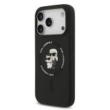 ORIGINALEN KARL LAGERFELD OVITEK MAGSAFE IPHONE 17 PRO - KARL AND CHOUPETTE - ČRN - KLHMP17LSCMKCRHK