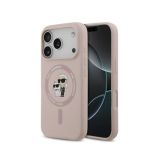 ORIGINALEN KARL LAGERFELD OVITEK IPHONE 17 PRO MAX - IML NFT HEADS - ROZA SILIKONSKA ZAŠČITA MAGSAFE - KLHMP17XSKCHPPLP