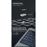 NILLKIN CASE BUMPER S TIPKOVNICO ZA APPLE IPAD 10,9 INCH 2022, 11 INCH 2025 - ČRN (VERZIJA Z LUČKAMI V TIPKOVNICI)