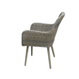 STOL IZ UMETNEGA RATANA MQ PADOVA SVETLO RJAV 64X67X85 CM