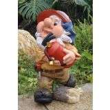 FIGURA, OKRASNA PALČEK GASILEC VIŠ 36CM Z GASILNIM APARATOM