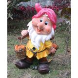 FIGURA, OKRASNA PALČEK S KORENJEM V KOŠARAH VIŠ 54 CM