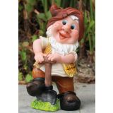 FIGURA, OKRASNA PALČEK Z LOPATO VIŠ.31 CM