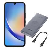 PAMETNI MOBILNI TELEFON SAMSUNG A34 5G 128GB ČRNA DODATNA POLNILNA BATERIJA