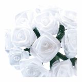 PAPIR, FILC, PENA, KREP RAYHER SATEN VRTNICE BELE ŠOPEK 12 KOM, 12 MM