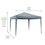 PAVILJON ZA KAMPIRANJE VONHAUS POP-UP 3X3M SIV