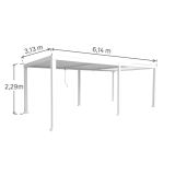 PERGOLA CLIMA BIOKLIMATSKA POLNA ALU 313X614 BELA