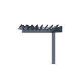 BIOKLIMATSKA MOTOTRIZIRANA PERGOLA MS VISCOM 400 X 286 CM, TEMNO SIVA