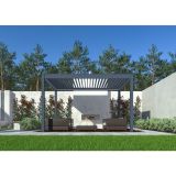 BIOKLIMATSKA MOTOTRIZIRANA PERGOLA MS VISCOM 400 X 286 CM, TEMNO SIVA