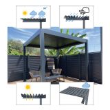 BIOKLIMATSKA MOTOTRIZIRANA PERGOLA MS VISCOM 400 X 286 CM, TEMNO SIVA