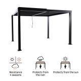 PERGOLA NATERIAL CLIMA BIOKLIMATSKA ALU 313X358 TEMNO SIVA