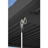 PERGOLA PERSEA EASY FULL ALU MODULARNA STREHA 320X360 TEMNO SIVA