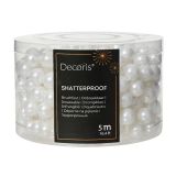 PERLE DECORIS BELE BARVE, 5 M VELIKOST 1.4 CM