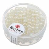 PERLE RAYHER PERLE VOŠČENE, 4 MM IRIS BELE, 240 KOS.