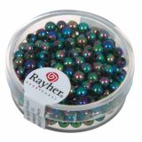 PERLE RAYHER PERLE VOŠČENE, 4 MM IRIS ČRNE, 240 KOS.