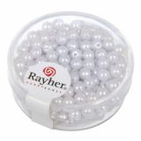 PERLE RAYHER PERLE VOŠČENE, 4 MM SV.MODRE, 240 KOS.