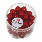 PERLE RAYHER PERLE VOŠČENE, 8 MM RDEČE, 62 KOSOV