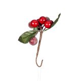 DEKORACIJA GLOSSTYLE PIK RDEČI SORTIRANO 12 CM